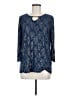 JM Collection Blue 3/4 Sleeve Top Size M - photo 1