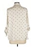 MNG Polka Dots Ivory 3/4 Sleeve Button-Down Shirt Size 12 - photo 2