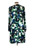 DKNY 100% Polyester Print Green Casual Dress Size 10 - photo 2