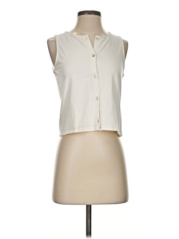 Madewell Button-Front Crewneck Crop Tank (view 1)