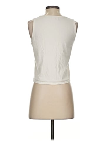 Madewell Button-Front Crewneck Crop Tank (view 2)