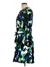 DKNY 100% Polyester Print Green Casual Dress Size 10 - photo 5