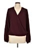 Nine Britton Burgundy Long Sleeve Blouse Size L - photo 1
