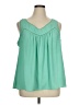 Jessica Simpson 100% Polyester Green Sleeveless Blouse Size 1X - photo 1