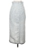 Zara Tweed Blue Gray Formal Skirt Size S - photo 2