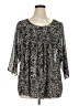MICHAEL Michael Kors Silver 3/4 Sleeve Blouse Size 1X - photo 1