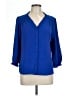 CeCe Blue 3/4 Sleeve Blouse Size L - photo 1