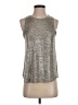 Deletta Silver Sleeveless T-Shirt Size XS - photo 1