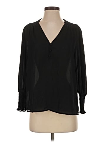 Aqua 3/4 Sleeve Blouse (view 1)