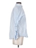 Dunnes 100% Cotton Stripes Blue Long Sleeve Button-Down Shirt Size S - photo 4