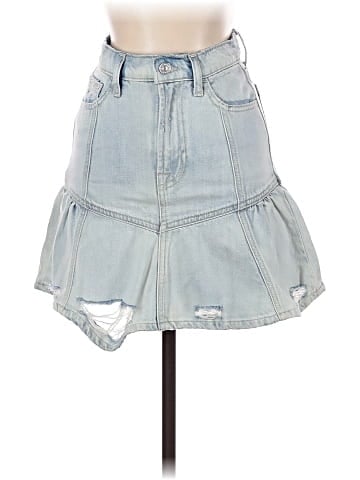 7 For All Mankind Denim Skirt (view 1)