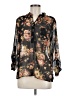Sweet Rain 100% Polyester Floral Black 3/4 Sleeve Blouse Size M - photo 1