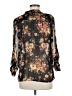 Sweet Rain 100% Polyester Floral Black 3/4 Sleeve Blouse Size M - photo 2