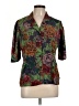 Tess 100% Polyester Floral Green 3/4 Sleeve Blouse Size 12 - photo 1