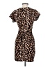 Enough About Me Animal Print Brown Casual Dress Size S - photo 2