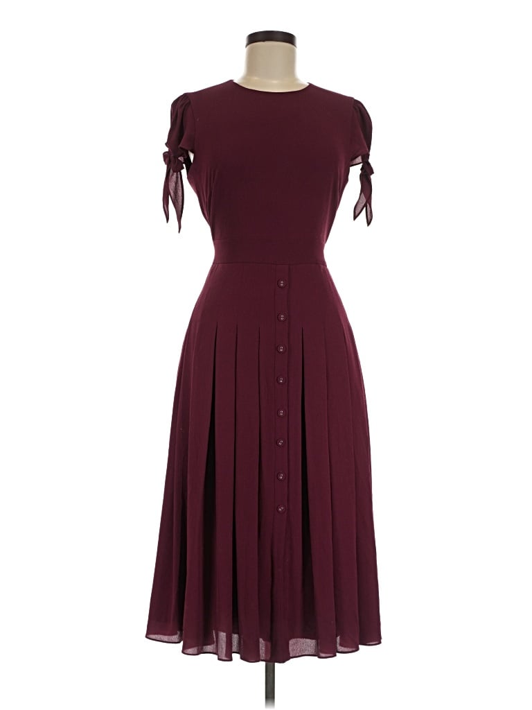 Pre-owned Gal Meets Glam Casual Dress In Burgundy