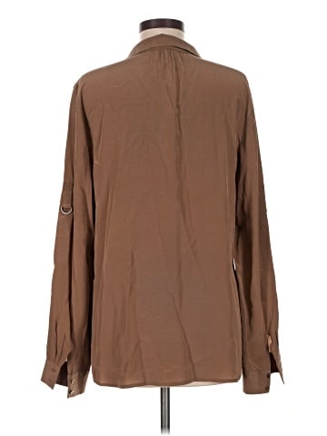 Eileen Fisher Long Sleeve Silk Top (view 2)
