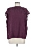 Lewit 100% Silk Purple Short Sleeve Silk Top Size M - photo 1