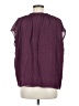 Lewit 100% Silk Purple Short Sleeve Silk Top Size M - photo 2