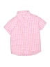Crewcuts Checkered-gingham Pink Short Sleeve Button-Down Shirt Size 4 - 6 - photo 1