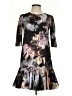 Needle & Thread Print Gray Cocktail Dress Size 2 - photo 1