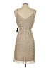 Express 100% Polyester Chevron-herringbone Tan Casual Dress Size XS - photo 2