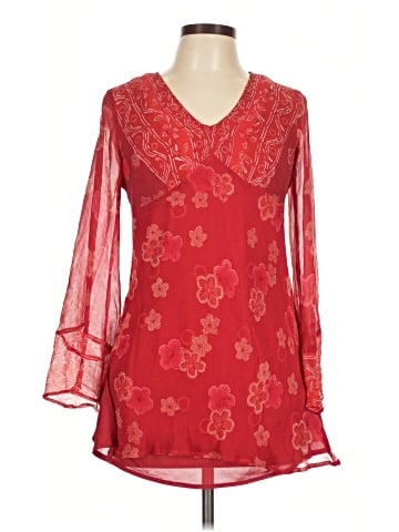 Victoria Holley Long Sleeve Silk Top (view 1)