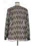 Bellatrix 100% Polyester Chevron-herringbone Gray Long Sleeve Blouse Size 2X - photo 2