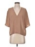 Zara 100% Polyester Tan Short Sleeve Blouse Size S - photo 1