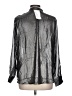 Banana Republic 100% Polyester Metallic Silver Long Sleeve Blouse Size Lg Petite - photo 2