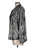 Banana Republic 100% Polyester Metallic Silver Long Sleeve Blouse Size Lg Petite - photo 5