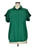 Pleione 100% Polyester Green Short Sleeve Blouse Size XL - photo 1