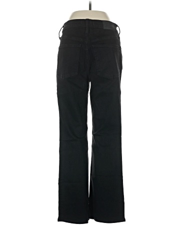 Madewell Kick Out Crop Jeans in Black Rinse Wash (view 2)