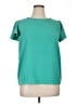 Monteri 100% Polyester Teal Short Sleeve Top Size XL (petite) - photo 1