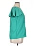 Monteri 100% Polyester Teal Short Sleeve Top Size XL (petite) - photo 4