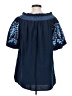 Zara Basic Blue Short Sleeve Blouse Size S - photo 2