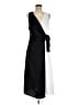 MNG 100% Polyester Color Block Black Cocktail Dress Size 8 - photo 1
