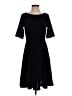 Lands' End Solid Black Casual Dress Size S (petite) - photo 1