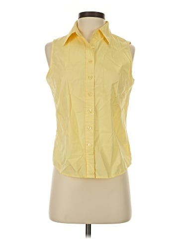 Basic Editions Sleeveless Button-Down Shirt (view 1)