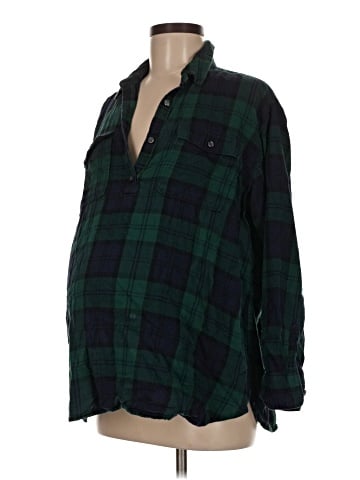 Old Navy - Maternity Long Sleeve Button-Down Shirt (view 1)