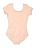 Bloch Solid Tan Pink Leotard Size 6X - 7 - photo 1