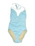 J.Crew Color Block Blue One Piece Swimsuit Size 4 - photo 1