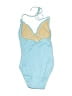 J.Crew Color Block Blue One Piece Swimsuit Size 4 - photo 2