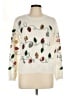 Indigo Rose 100% Acrylic Floral Ivory Pullover Sweater Size L - photo 1
