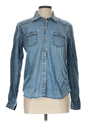 American Eagle Outfitters Long Sleeve Button-Down Shirt (view 1)