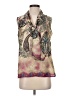 Zac & Rachel 100% Polyester Tan Sleeveless Blouse Size S - photo 1