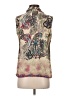 Zac & Rachel 100% Polyester Tan Sleeveless Blouse Size S - photo 2