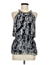 Alfani 100% Polyester Silver Black Sleeveless Blouse Size 6 - photo 1