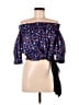 Opening Ceremony Blue Short Sleeve Blouse Size S - photo 1