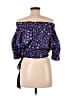 Opening Ceremony Blue Short Sleeve Blouse Size S - photo 2